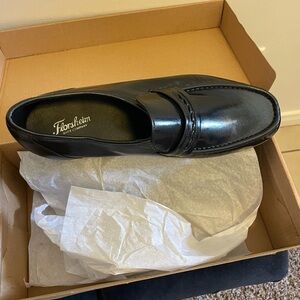 Florsheim Black Leather Penny Loafers - Polished Slip-On
